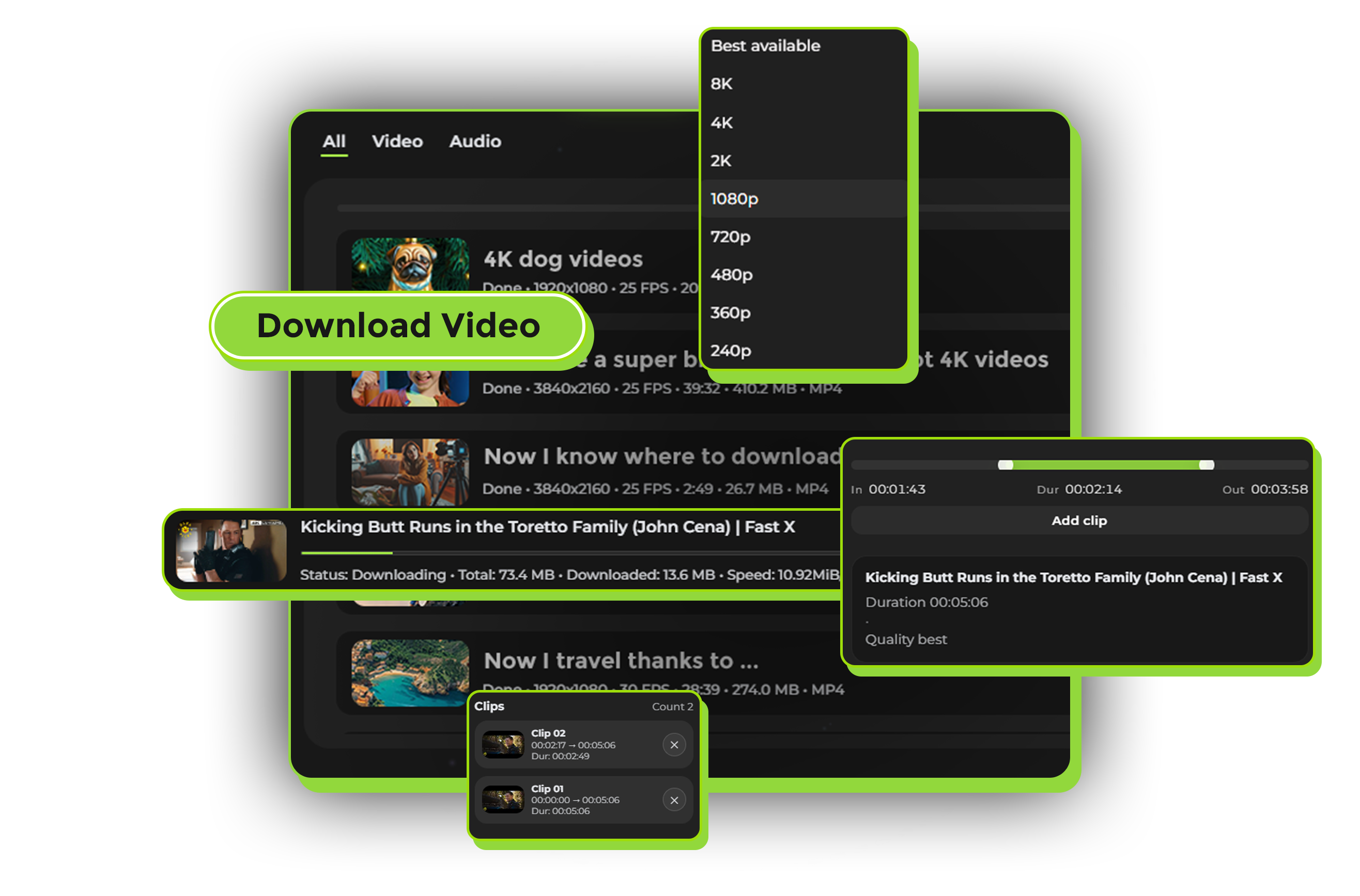 AvenorDownloader app interface